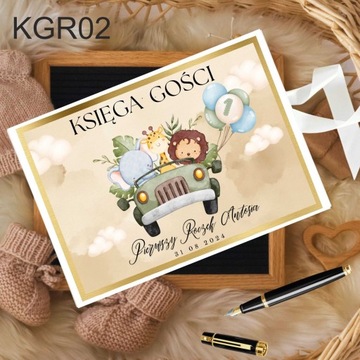 Pamiątkowa księga gości na ROCZEK z imieniem 100 stron+ wstążka