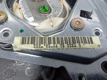 MERCEDES C TŘÍDA W203 AIRBAG ULOŽENÍ ŘIDIČE 2034601198