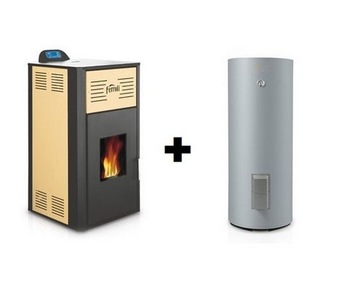 Breta 12 kW piec na pellet z pł. wodn. + zas. CWU