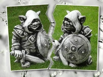 Figura betonowa ogrodowa Troll rycerz