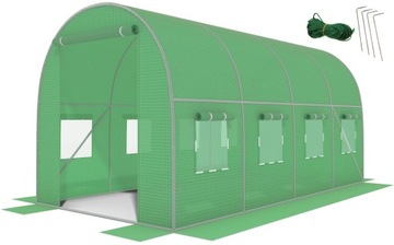 TUNEL FOLIOWY OGRODOWY SZKLARNIA 4x2m FOLIA 8m2