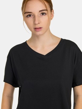 MODNA BLUZKA T-SHIRT DAMSKI KOSZULKA Z KRÓTKIM RĘKAWEM LUŹNA OVERSIZE