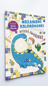 Wesołe zwierzaki. Mozaikowe kolorowanki