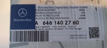 КЛАПАН EGR MERCEDES E-CLASS W211, VITO W639, VIANO A6461402760