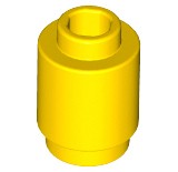 LEGO Klocek round 1x1 (3062b) żółty 25szt