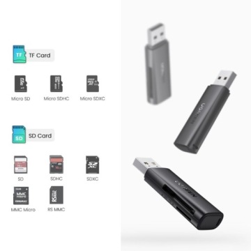 Ugreen USB 3.0 2в1 Устройство чтения карт памяти Micro SD + SD