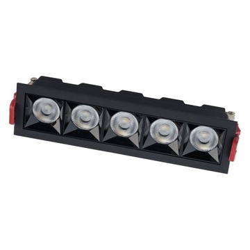 MIDI Встраиваемый светодиодный светильник 1 черный Nowodvorski 10062 + БЕСПЛАТНАЯ ткань