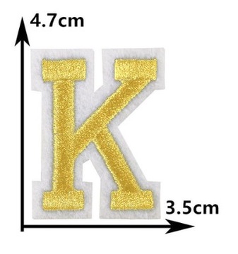 Нашивка буква -К - золотое применение