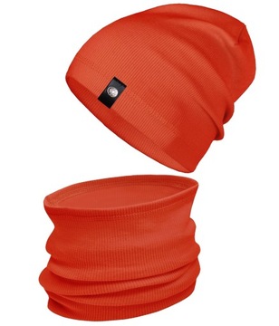 Komplet CZAPKA + TUBA komin beanie PRĄŻEK r. 50-52