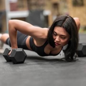 Гантель прорезиненная Fit-Rabbit Hex 2,5 кг