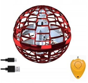 LATAJĄCA PIŁKA KULA MINI DRON ZABAWKA UFO USB LED