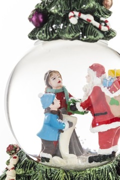 СНЕЖНЫЙ ШАР СТЕКЛЯННАЯ МУЗЫКАЛЬНАЯ ШКАТУЛКА РОЖДЕСТВЕНСКАЯ ЕЛКА САНТА