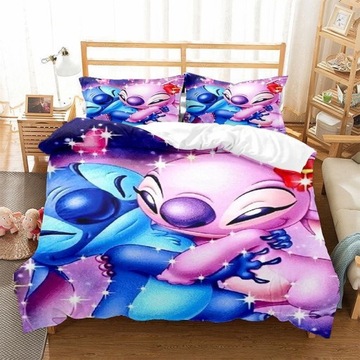 POŚCIEL 160x200 2xPOSZEWKI 70x80 KOMPLET 3D Disney Stitch WZORY