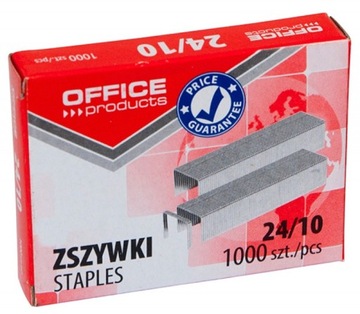 Zszywki OFFICE PRODUCTS 24/10 1000szt ocynkowane