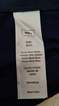 Granatowa bluzka bimaterial Orsay r. L