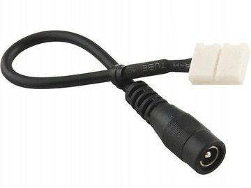 Złączka do taśm LED 8mm +przewód z gniazdem DC