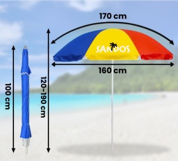 Складной сад пляжного зонтика с водонепроницаемым ультрафиолетовым фильтром + подставка