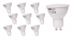 10x Żarówka LED SMD 5W GU10 6000k zimna barwa