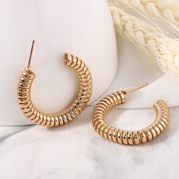 Металлические серьги-подвески в стиле рок-хип-хоп C-образной формы f