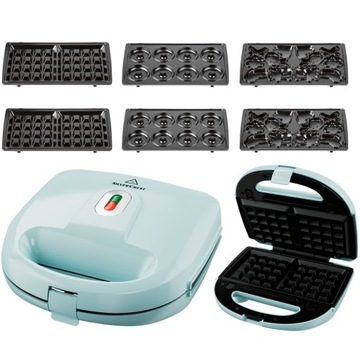 Gofrownica SilverCrest SWEW 750 D2 3w1 3 wymienne płytki wypiekacz ciastek
