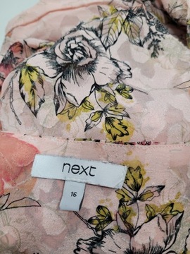 Bluzka różowa wzór w kwiaty 44,XXL NEXT plus size