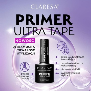 Claresa PRIMER ULTRA TAPE адгезия как двусторонний скотч 5мл