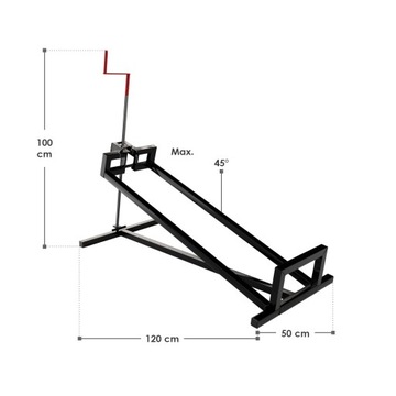 PODNOŚNIK LEWAREK DO TRAKTORKA OGRODOWEGO KOSIARKI QUADA ATV 400 KG CZARNY