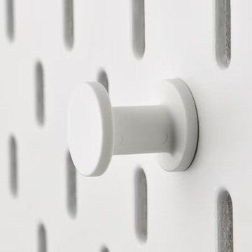 IKEA SKADIS Haczyk do tablicy, biały 19mm 5 szt