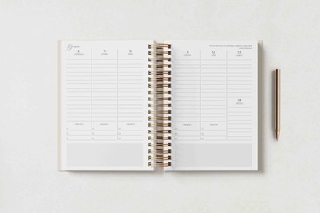 Еженедельный планировщик на 2024 год на спирали, A5 Calendar Make It Easy - SANDY