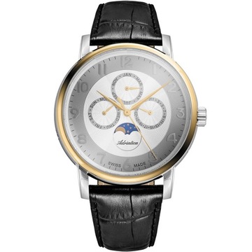 MĘSKI ELEGANCKI ZEGAREK ADRIATICA A8274.2223QF MOON PHASE Z DATOWNIKIEM