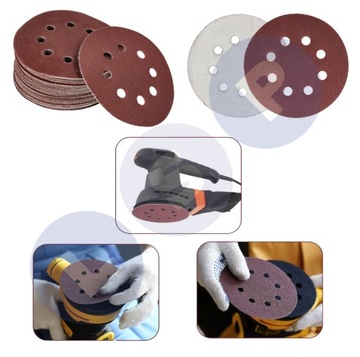 ШЛИФОВАЛЬНАЯ БУМАГА НА ВЕЛКРО 125 ДЛЯ ШЛИФОВАЛЬНЫХ МАШИН ШЛИФОВАЛЬНЫХ ДИСКОВ P120 X50