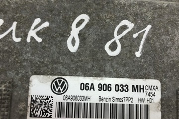 JEDNOSTA ŘÍDÍCÍ MOTORU ECU VW POLO (9N_) 06A906033MH 2001