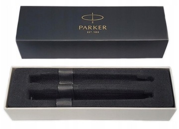 Подарочный набор Parker Jotter Silver Gold с пером и шариковой ручкой в ​​коробке