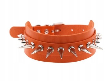 Choker naszyjnik skóra naszyjniki kolce z kolcami