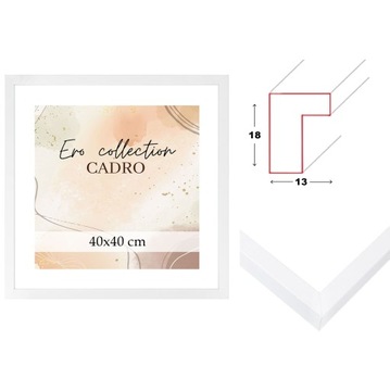 Рамка для фото 40х40, белая квадратная рамка