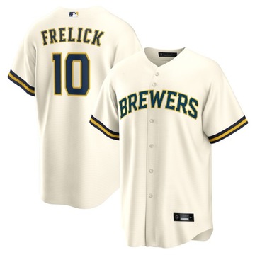 Męska replika koszulki gracza Sal Frelick Cream Milwaukee Brewers Home, 3XL