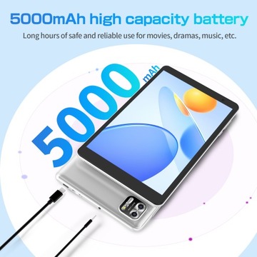 Планшет ПРИТОМ 8 дюймов Android 13, 8 ГБ 4+4 расширения ОЗУ, 64 ГБ ПЗУ WiFi 6