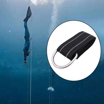 Регулируемый поводок для дайвинга с ремешком на запястье, ширина 4 см, черный.