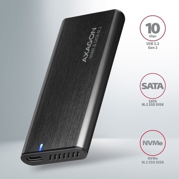 Корпус SSD USB-C 3.2 Gen 2 — M2 NVMe/SATA