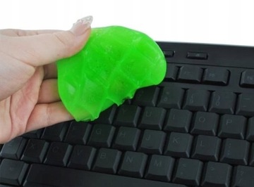 Эластиновый гель для очистки клавиатуры от пыли и клея.