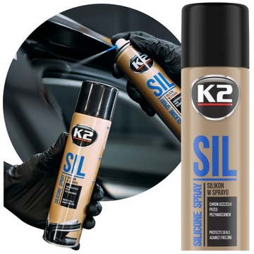Silikon do uszczelek samochodowych K2 Sil 300ml konserwacji środek spray
