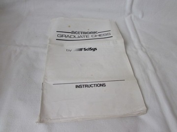 SciSys Acetronic Graduate Chess компьютерные шахматы 1981 КОРОБКА