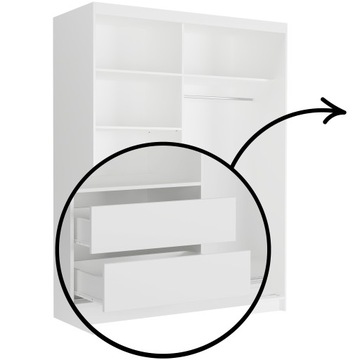 Szafa przesuwna Rivano V 150 cm z lustrem