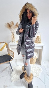 Зимняя куртка Lexus пальто в глянце - черный xl