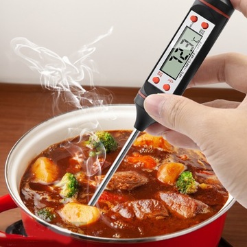 TERMOMETR SZPILKOWY KUCHENNY Z SONDĄ DO WINA MIĘSA GRILLA PIECZENIA