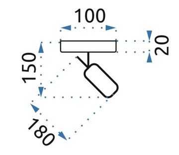 ПОТОЛОЧНЫЙ НАСТЕННЫЙ СВЕТИЛЬНИК С РЕФЛЕКТОРОМ 1x GU10