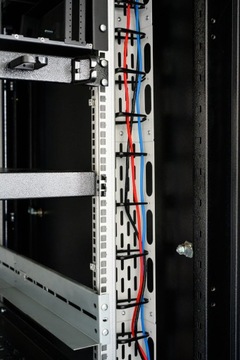 Модульный вертикальный кабельный органайзер RACK 8U RAL 7035