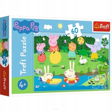 Puzzle Trefl 60 Elementów Świnka Peppa Wakacyjna Zabawa