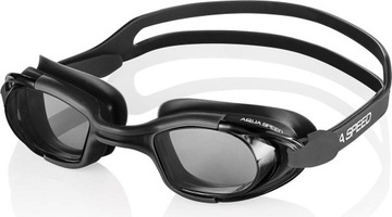 Okulary do pływania na basen czarne UV+ MAREA
