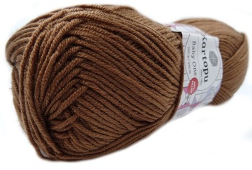 Włóczka BABY ONE K846 BRĄZ MLECZNA CZEKOLADA 100g 250m antypil 15269